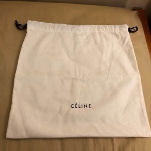Celine dust bag 15.5” x 15.5” white new